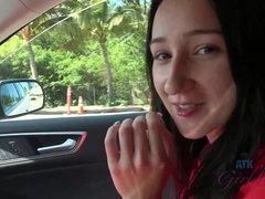 素人, ビーチ, 彼女, ヌード, オーガズム, アウトドア, 小柄, 公共