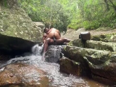 Hot Asian Latina Yazmin Mini Puta Fucked Hard by Hyoran Carvalho's Big Black Cock in Wild Outdoor Sex