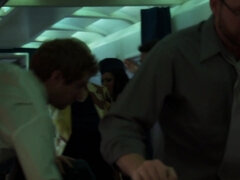 69, ブロンド, 顔面騎乗, オマンコ, ストッキング, 三人