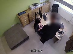 Arsch, Vorstellungsgespräch, Blasen, Braunhaarige, Schwanz, Hd, Milf, Geld