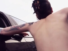 Lou Nesbit agreed to get it on with Andy Star in the fresh air