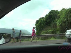 素人, ブロンド, 彼女, アウトドア, 小柄, ハメ撮り, 公共, オッパイの