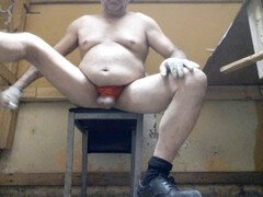 Dad's spanking fun with sex toys and some serious pleasure