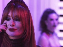 デカパイ, フェティッシュ, 軟体, ハードコア, レズビアン, オナニー, 赤毛, ペニスバンド