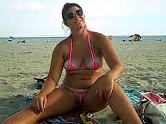 Arsch, Strand, Bikini, Öffentlich, Muschi