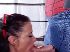 Cougar Seductress Sofie Marie Gives head Spider Man’s Huge Ramrod