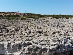 Hot Blonde MILF Sophie Logan Gives Amazing Handjob and Blowjob on Beach - Real Amateur European Sex