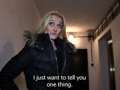 Blonde Takes A Mouthful Of Stranger's Cum