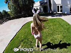 Lena Paul Takes Hardcore Cumshot as Bunny Ears Cutie