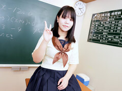 Kumi the schoolgirl is going to get her pussy pleasured