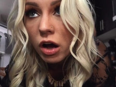 Saucy blonde MILF with big boobs sucks and fucks Seth's dick