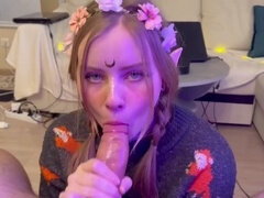 18 jahre, Grosser schwanz, Blasen, Sperma im mund, Zopf, Russisch, Ablutschen