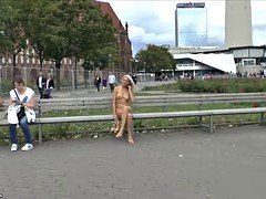 Blonde, Tchèque, Européenne, Nue  à poil, De plein air, Public, Softcore, Adolescente