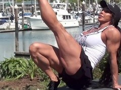 Hembra, Músculo, Al aire libre, Público