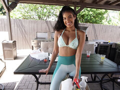 Nana, Sucer une bite, Hard, Fille latino, Pov