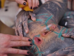 Anal, Lesbian, Orgasm, Perverted, Pussy, Tattoo, Tits, Wet