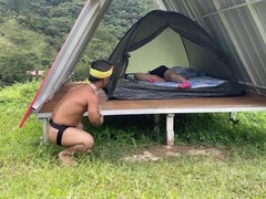 Indian teen Julianaburning gets horny seeing MILF Chiky's ass in forest, fucks her hard outdoor