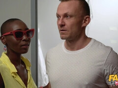 黒人, フェラチオ, チン, 黒人, 顔射, 彼女, なめる, のぞき