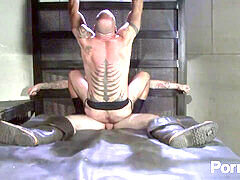 Hunky guy Blue Bailey indulges in hot gay action - sucking and pounding!