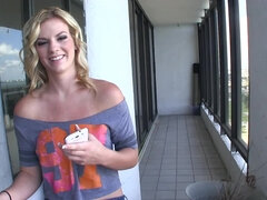 Great blowjob on the deck from sexy babe Sami St Clair