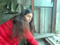 Abandoned house, ejaculation, sex on public