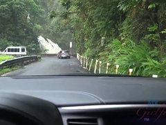 ビーチ, フェラチオ, 車, 彼女, 手コキする, オーガズム, アウトドア, 公共