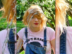 Blonde, Tir de sperme, Érotique, Européenne, Mamelons, Solo, Adolescente, Nénés