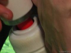 Blonde, Cuir, Masturbation, Chatte, Solo, Jouets