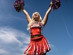 デカ尻, ブロンド, なめる, オナニー, オマンコ, 女子高生, ストリッピング, ティーン