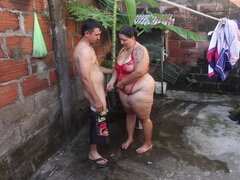 Bikini, Semen en la boca, Polla, Latina, Mamá, Al aire libre, Coño, Español