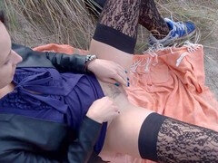 Beach, British, Cougar, Hd, Masturbation, Outdoor, Polish, Stockings
