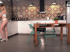 お尻, デカ尻, フェラチオ, 巨乳な, ヨーロピアン, なめる, 馬乗り, スペイン人