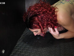 Yeah, you go and lick that cum off the floor!