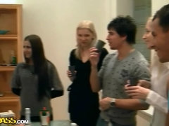 Celebrating exams with hot college sluts, part 2