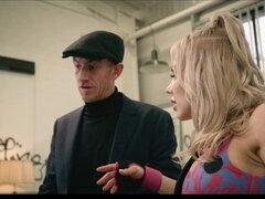 お尻, デカパイ, ブロンド, ヨーロピアン, ジム, なめる, オマンコ, ショートヘア