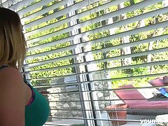 デカチン, フェラチオ, 巨乳な, なめる, 天然, オマンコ, ティーン, 締まりの良い