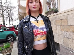 Amateur, Poupée, Doigter, De plein air, Rousse roux, Maigrichonne, Suçant, Adolescente