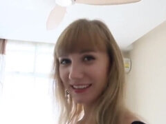 Angel The Dreamgirl Big Shot Handjob - Black Nylon Stockings & High Heels Foot Fetish POV