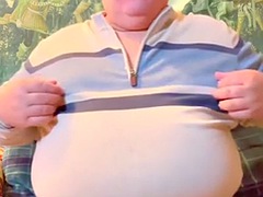 Chubby fat guy from Finland with a mustache takes a huge load of cum for your pleasure