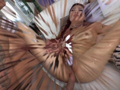 Asiatique, Grosse bite, Béant, Talons, Seins naturels, Chatte, Chaussettes, Vibromasseur