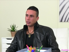 素人, お尻, バック, 女, なめる, オフィス, オマンコ