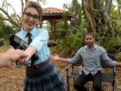 Mamada, Gafas, Pajear, Al aire libre, Pov, Afeitado, Adolescente, Tetas