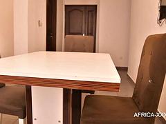 Afrikanisch, Leie, Schwarz, Blasen, Schwarz, Lecken