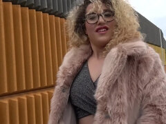 Enthousiasteling, Blond, Pijpbeurt, Hondjeshouding, Buiten, Doordringend, Kut duiken, Spaans