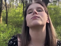 Hot Indian BBW masturbates in public park during risky video call - Smoking fetish & upskirt action