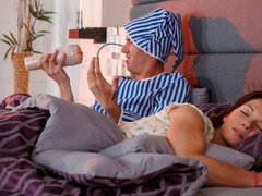 Arsch, Blasen, Vollbusig, Geschnappt, Hundestellung, Handjob, Milf, Spielzeuge