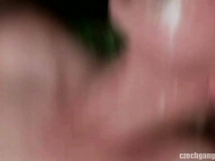Enthousiasteling, Groepseks ejactulatie, Sperma shot, Tsjechisch, Hd, Huisgemaakt, Orgasme, Realiteit