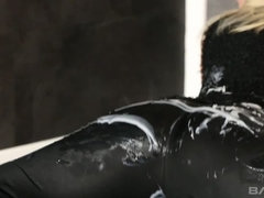 Blondine, Spermaladung, Aufs gesicht abspritzen, Fetisch, Masturbation, Spielzeuge