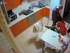 The Hottest Amateur Couple Has Quick Hard Action after dinner in the kitchen