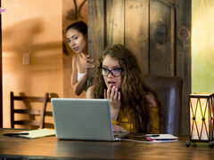 Estilo perrito, Flexible, Besar, Lesbiana, Lamidas, Orgasmo, Coño, Realidad